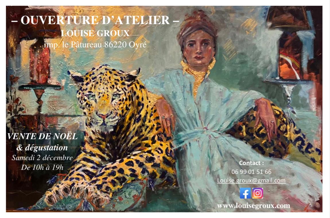 Vente de Noël et dégustation - samedi 2 décembre de 10h à 19h - Louise Groux - Artiste Peintre