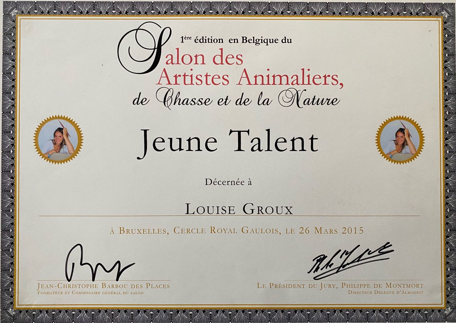 Salon du cercle Royal Gaulois (2015) - Louise Groux, Artiste peintre