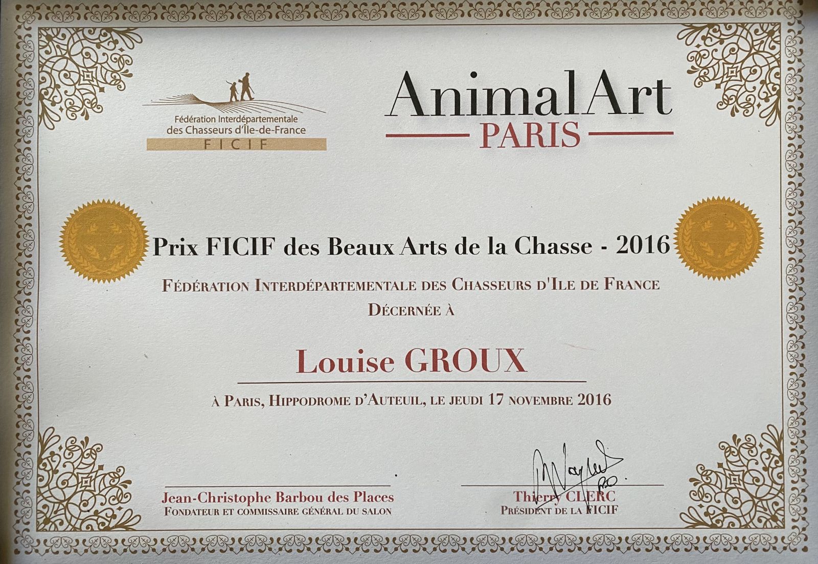 Exposition peinture à Paris Auteuil 2016 - Louise Groux Artiste peintre