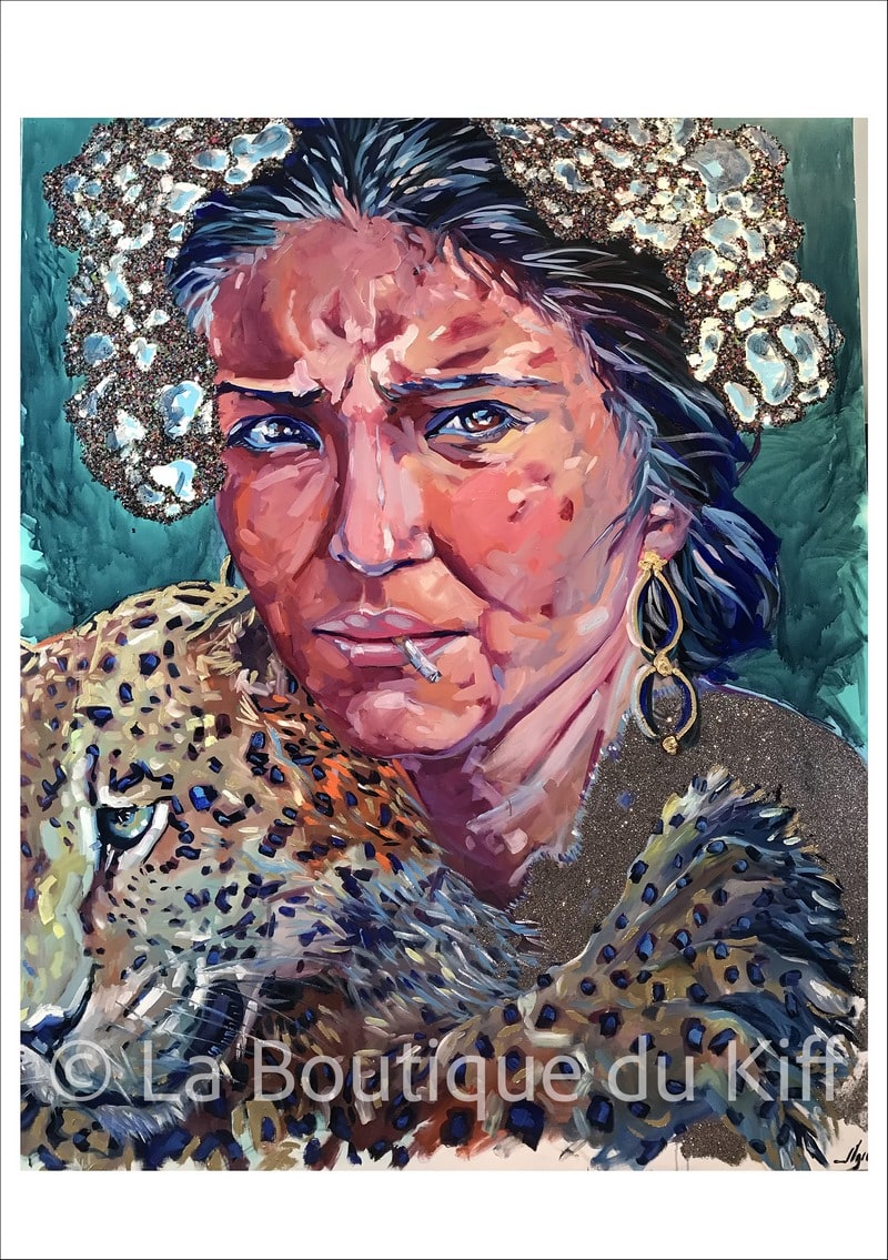 Carte Femme Guépard Vogue Rubinstein - Louise Groux - Artiste Peintre Carte Femme Guépard Vogue Rubinstein - Louise Groux - Artiste Peintre