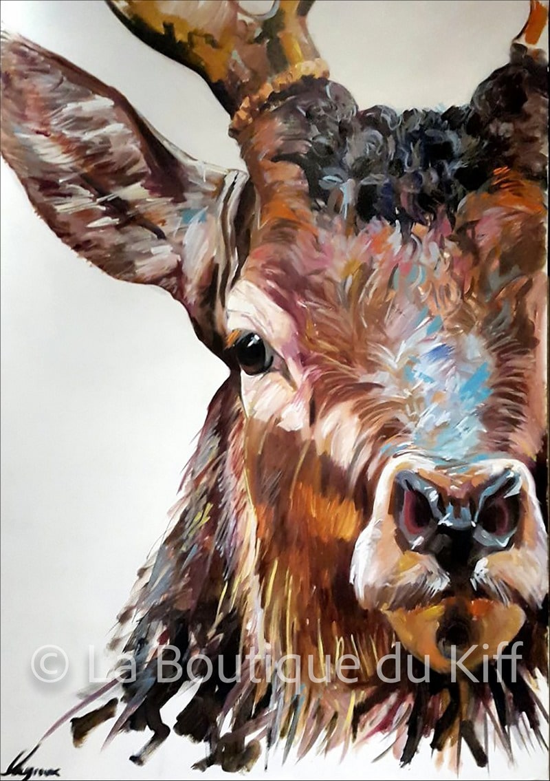 Carte Cerf Majestueux Le Doyen - Louise Groux - Artiste Peintre Carte Cerf Majestueux Le Doyen - Louise Groux - Artiste Peintre