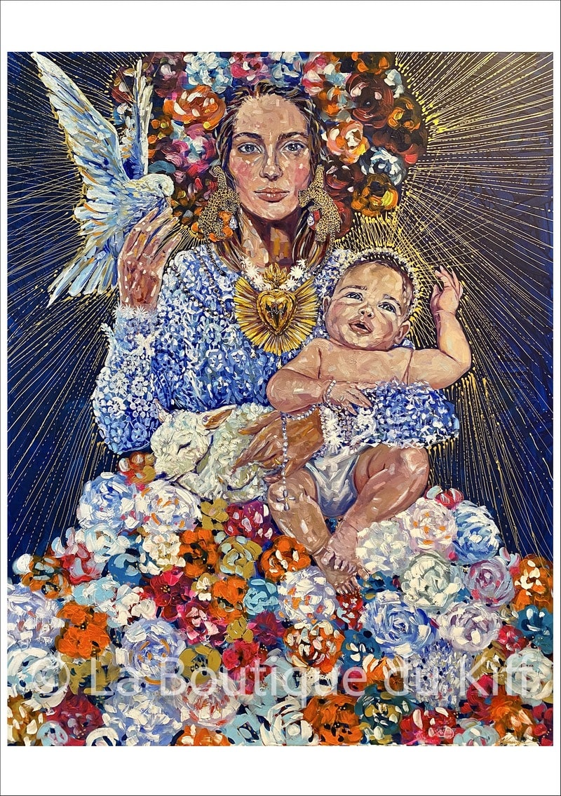 Carte Femme Sacrée : Alléluia - Louise Groux - Artiste Peintre Carte Femme Sacrée : Alléluia - Louise Groux - Artiste Peintre