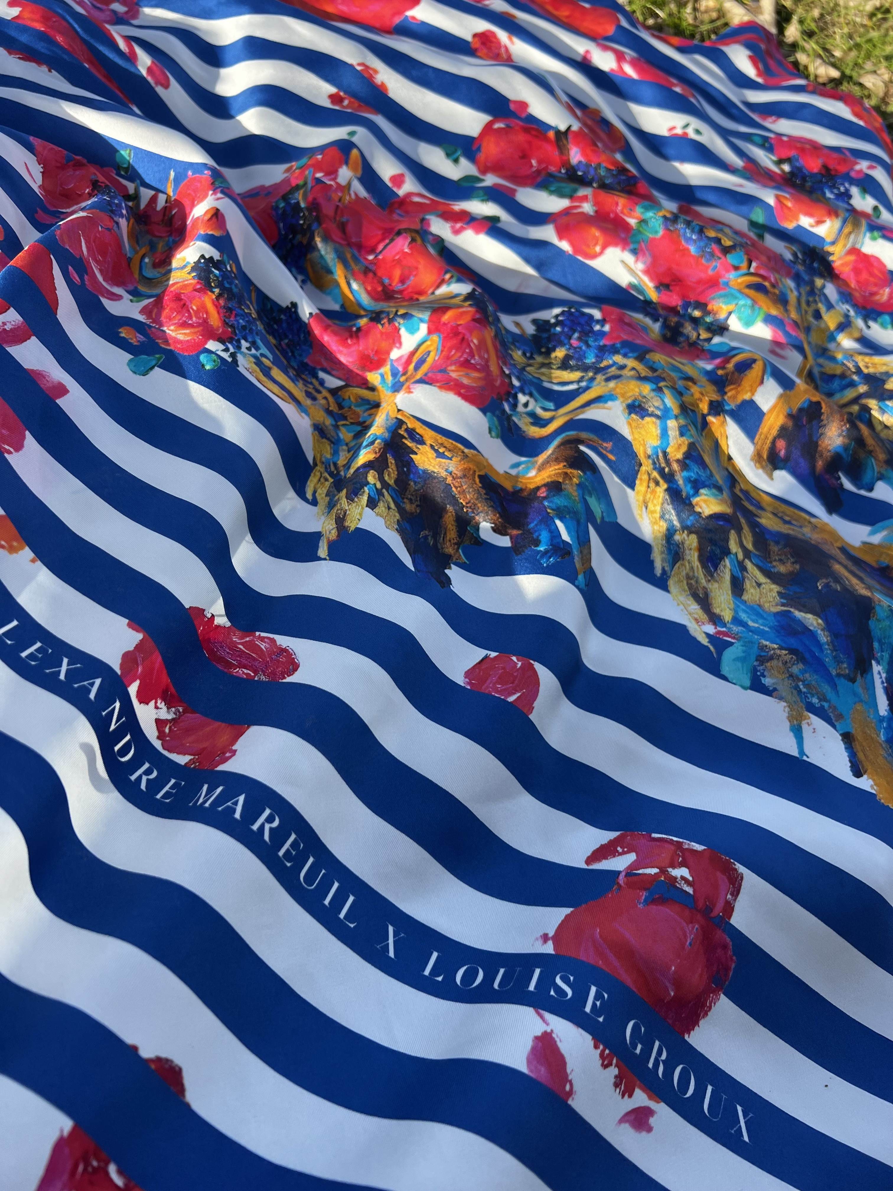 Grand foulard Saint Hubert  - Louise Groux - Artiste Peintre