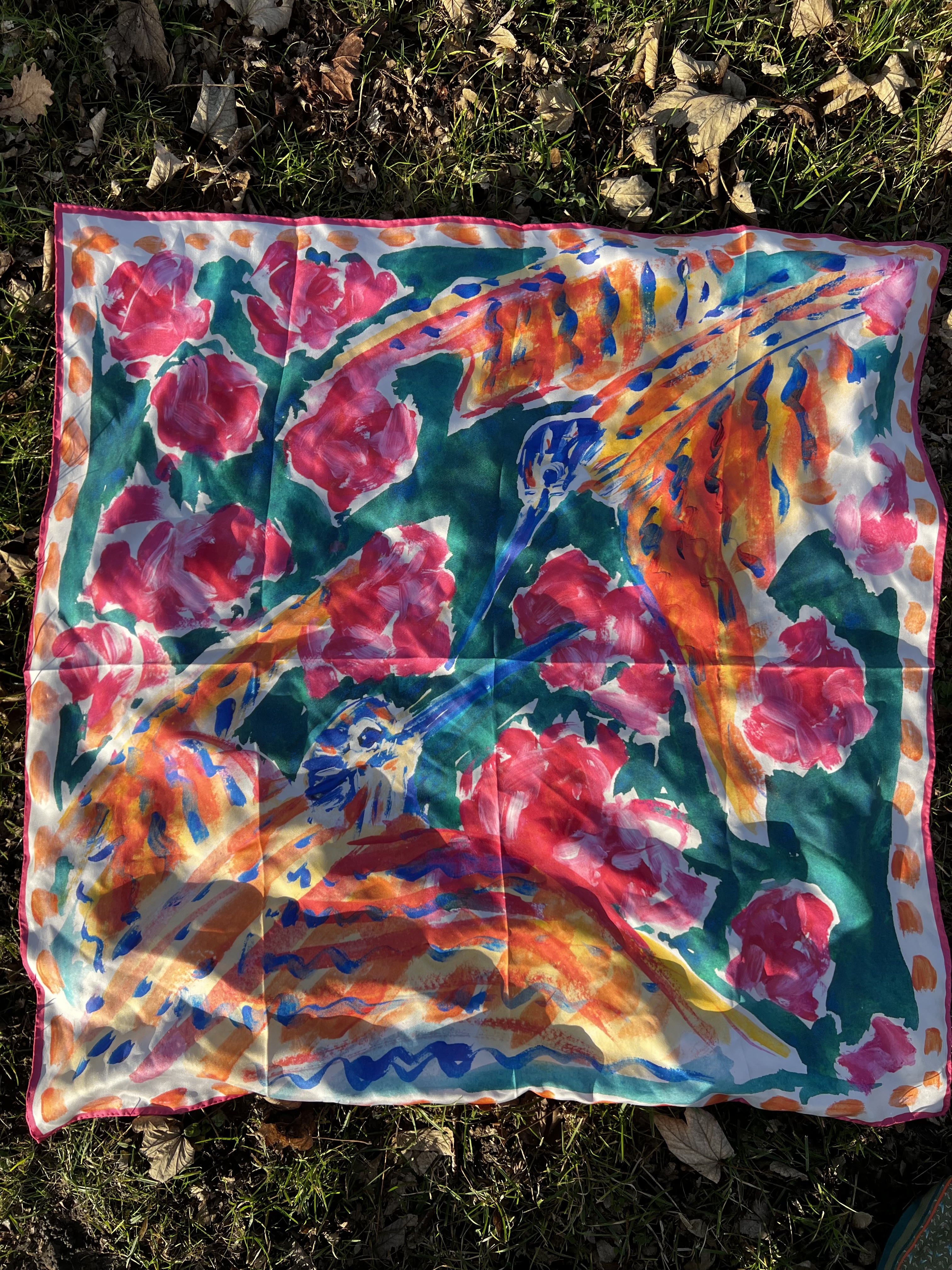 Grand foulard Gipsy - Louise Groux - Artiste Peintre