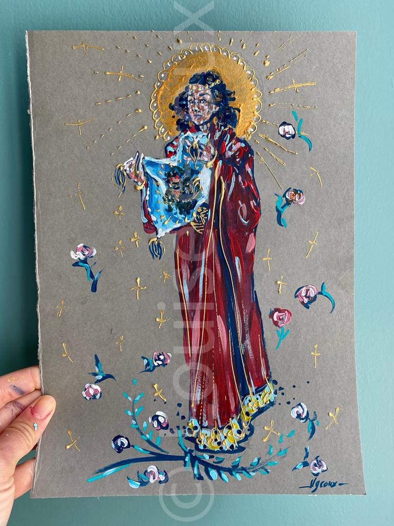 Dessin Sainte Véronique - Louise Groux - Artiste Peintre