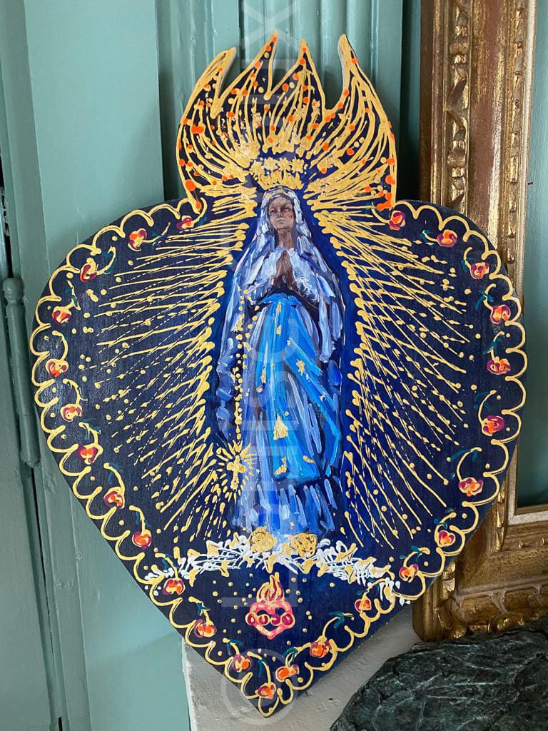 Coeur Sacré de Marie - Louise Groux - Artiste Peintre