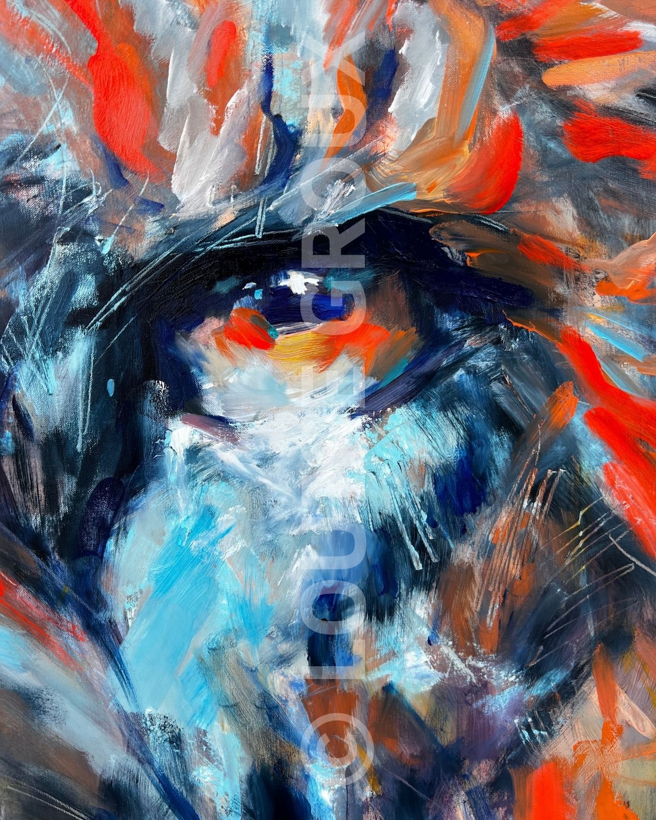 Rouge passion - Louise Groux - Artiste Peintre