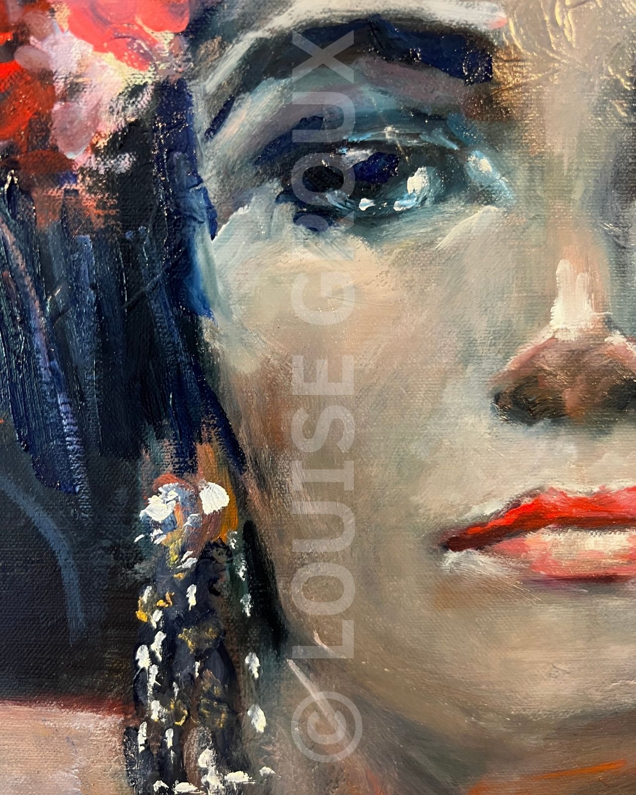 Femme mise en scène - Louise Groux - Artiste Peintre