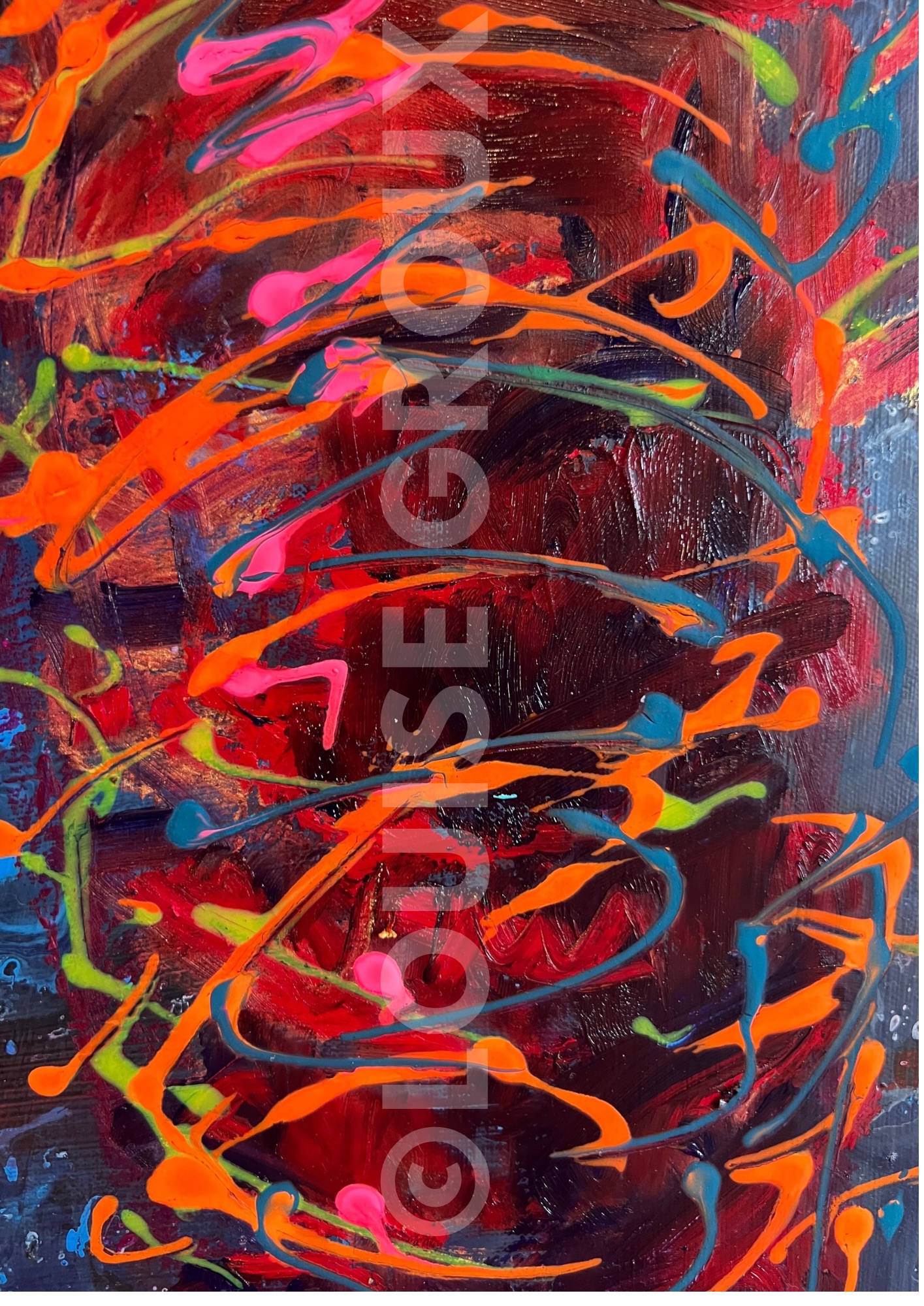 Le Homard Rouge - Louise Groux - Artiste Peintre