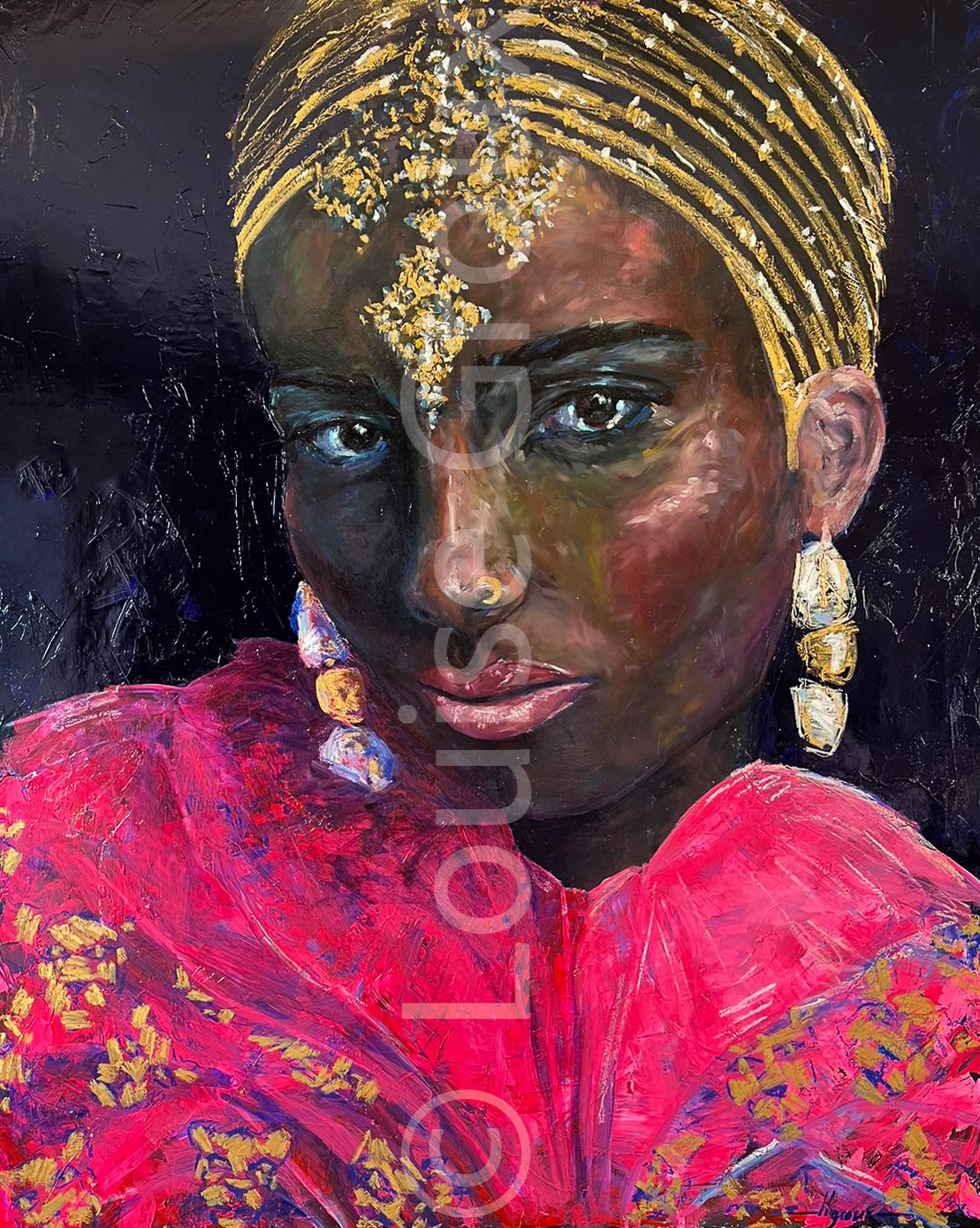 Princesse Africa - Louise Groux - Artiste Peintre